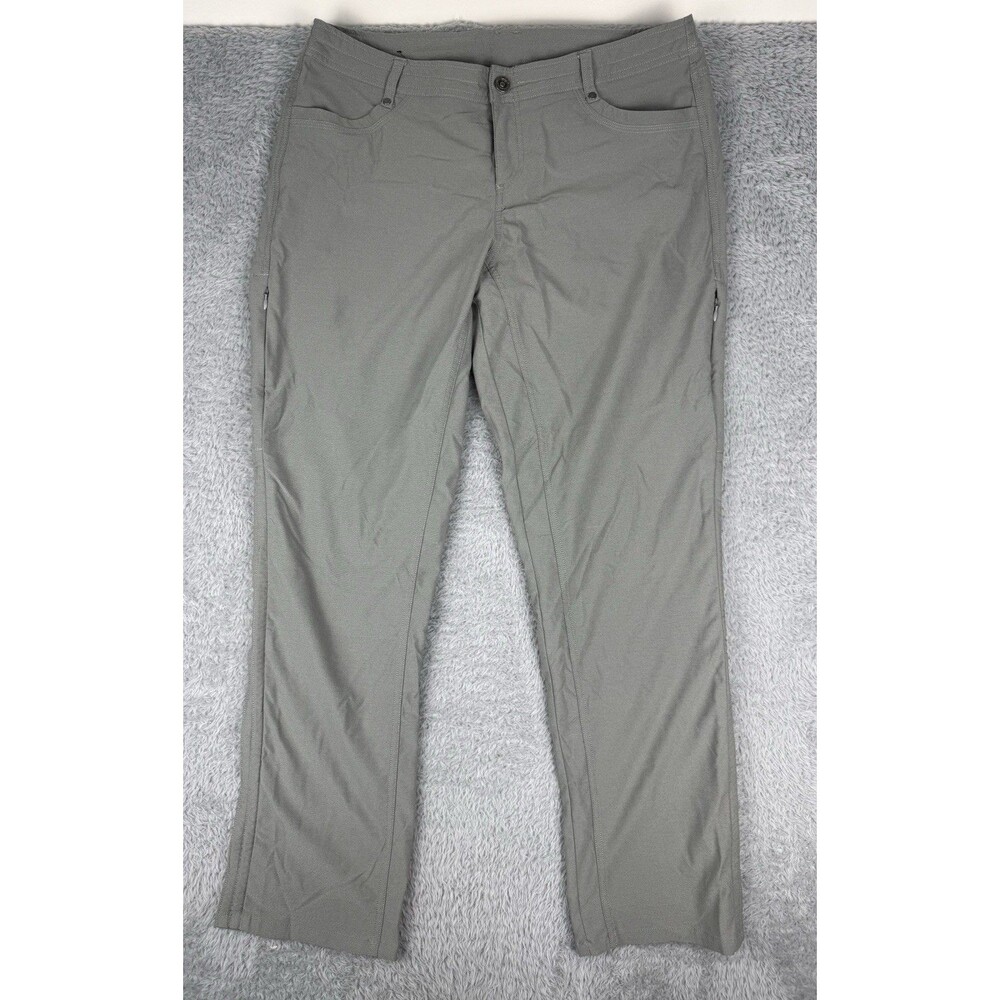 Kuhl Trekr Pants Womens Size 14 Gray Side Zippers Stretch Nylon Outdoor Hiking